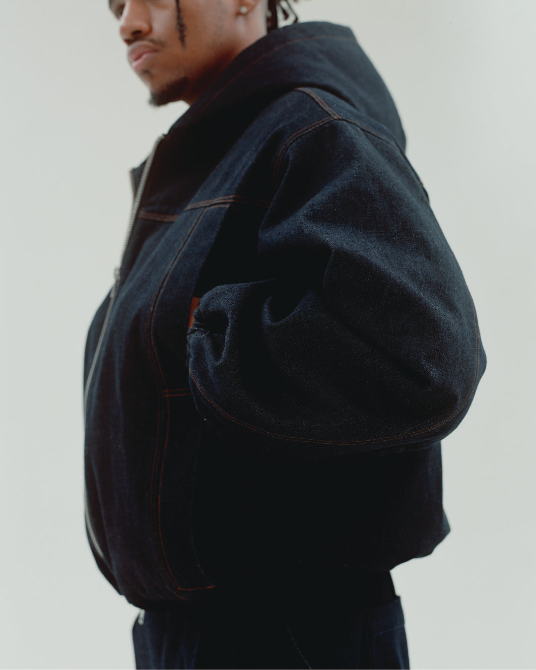 RAW DENIM JACKET IN INDIGO