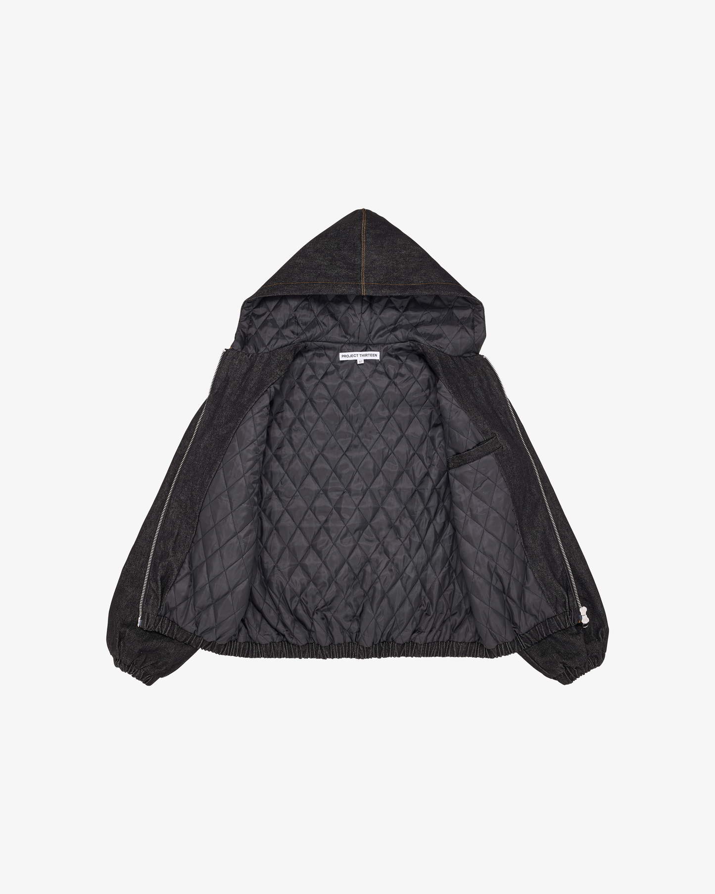 RAW DENIM JACKET IN BLACK
