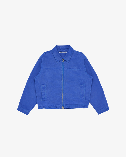 ANDRE JACKET IN GARMENT DYED BLUE